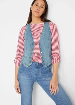 Gilet sans manches en jean extensible