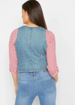 Gilet sans manches en jean extensible