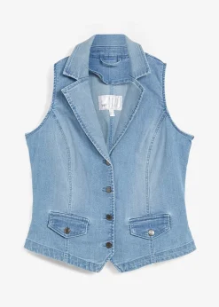 Gilet sans manches en jean extensible