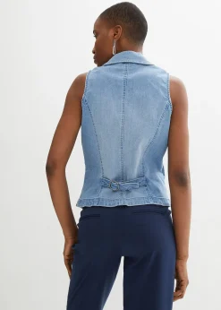 Gilet sans manches en jean extensible