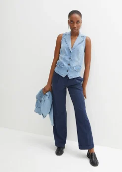 Gilet sans manches en jean extensible