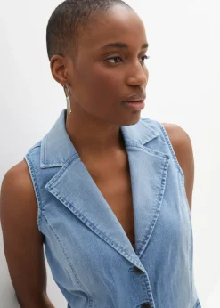 Gilet sans manches en jean extensible