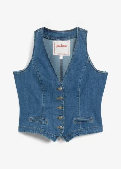 Gilet sans manches en jean extensible