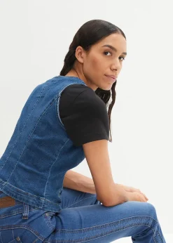 Gilet sans manches en jean extensible