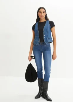 Gilet sans manches en jean extensible