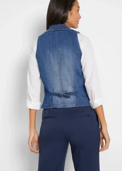 Gilet sans manches en jean extensible