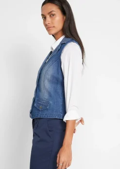 Gilet sans manches en jean extensible