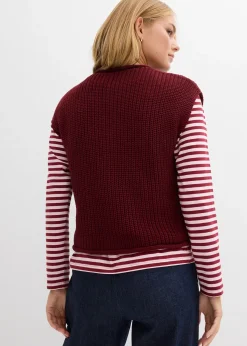 Gilet sans manches en maille avec des poches