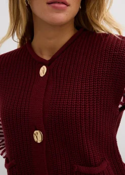 Gilet sans manches en maille avec des poches