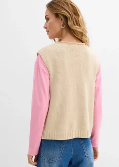 Gilet sans manches en maille