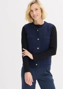 Gilet sans manches en maille