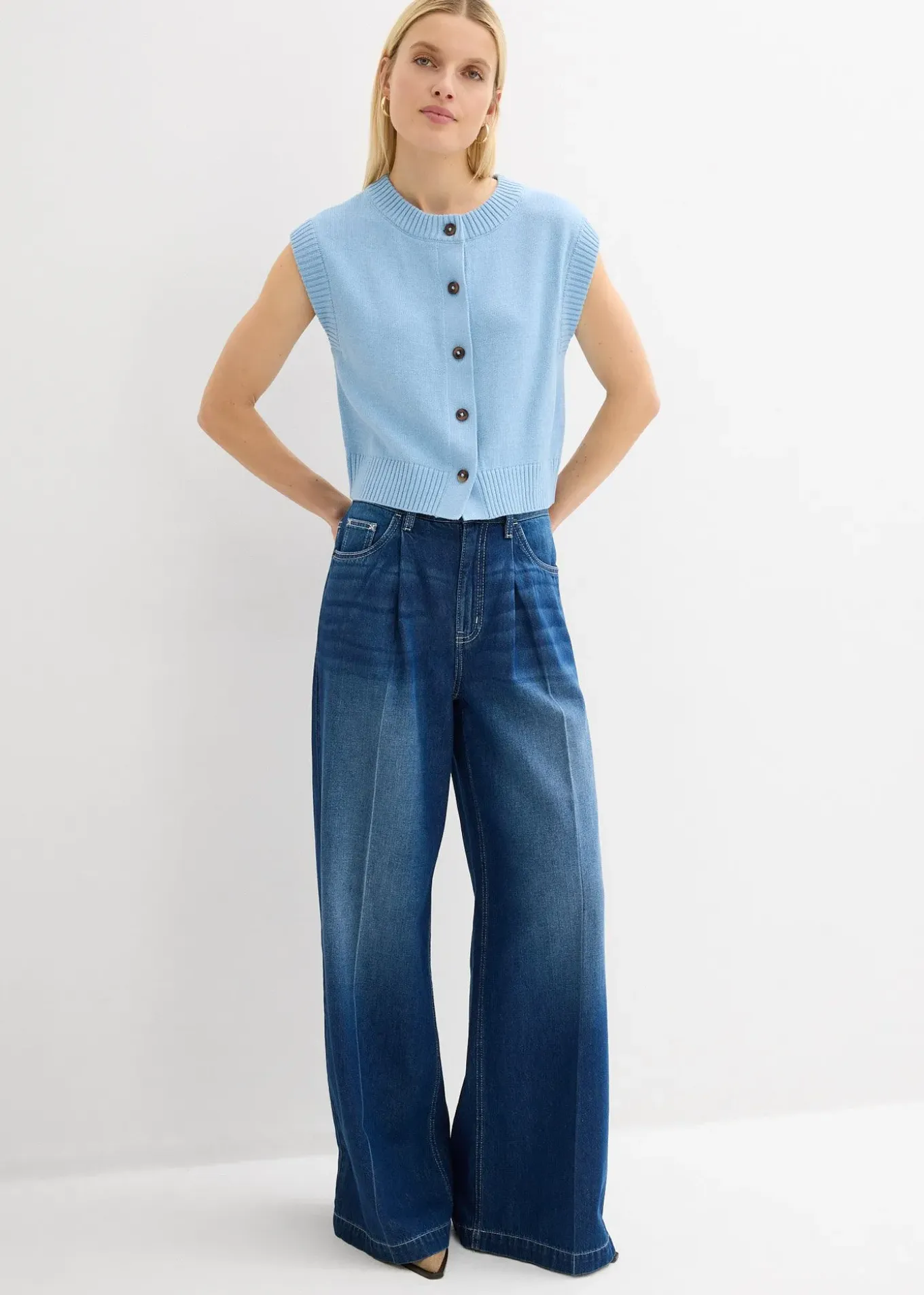 Gilet sans manches en maille