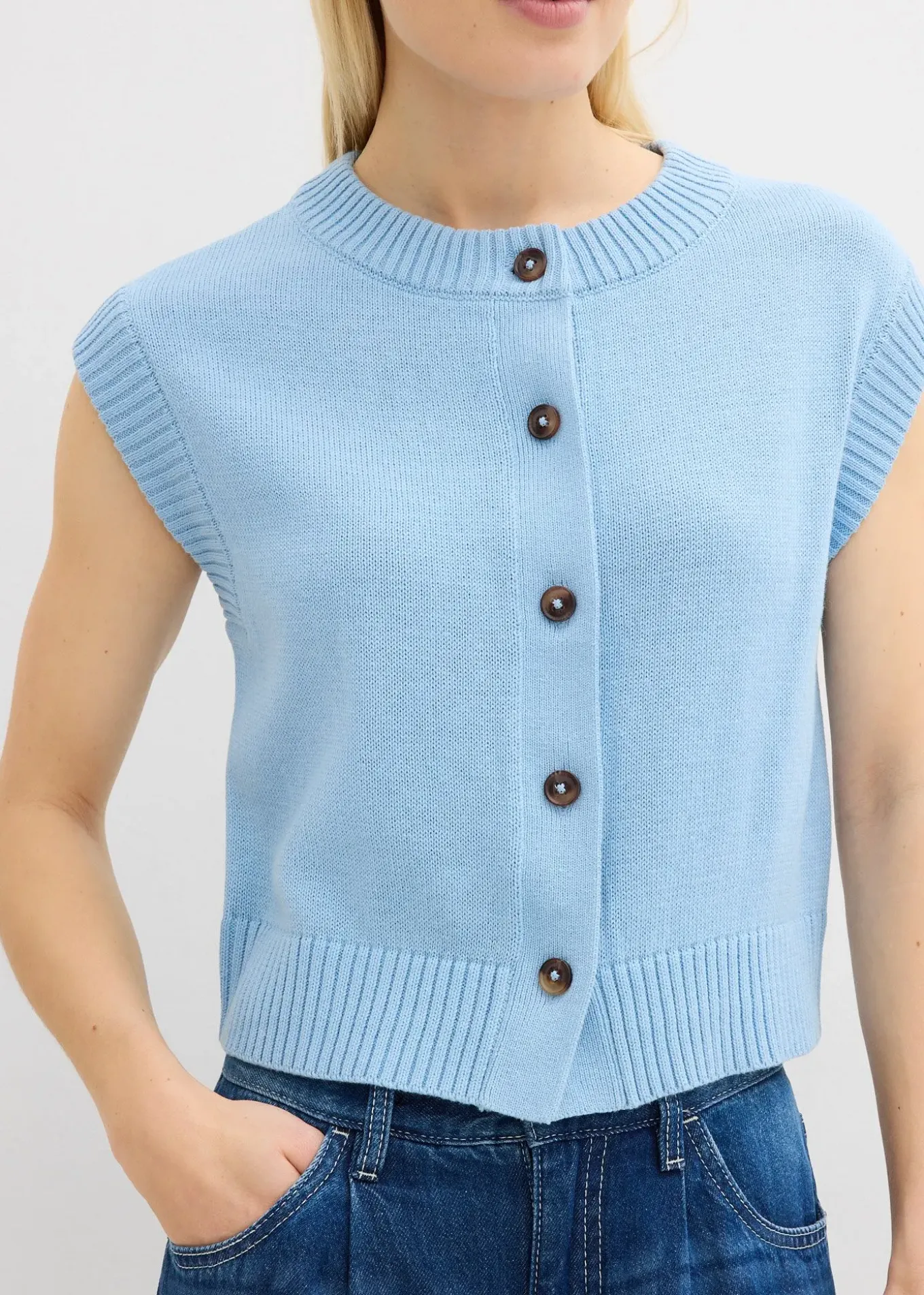 Gilet sans manches en maille