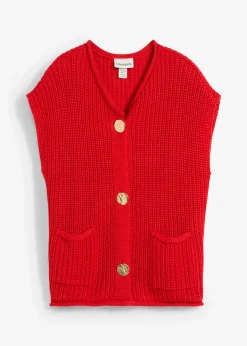 Gilet sans manches en maille avec des poches