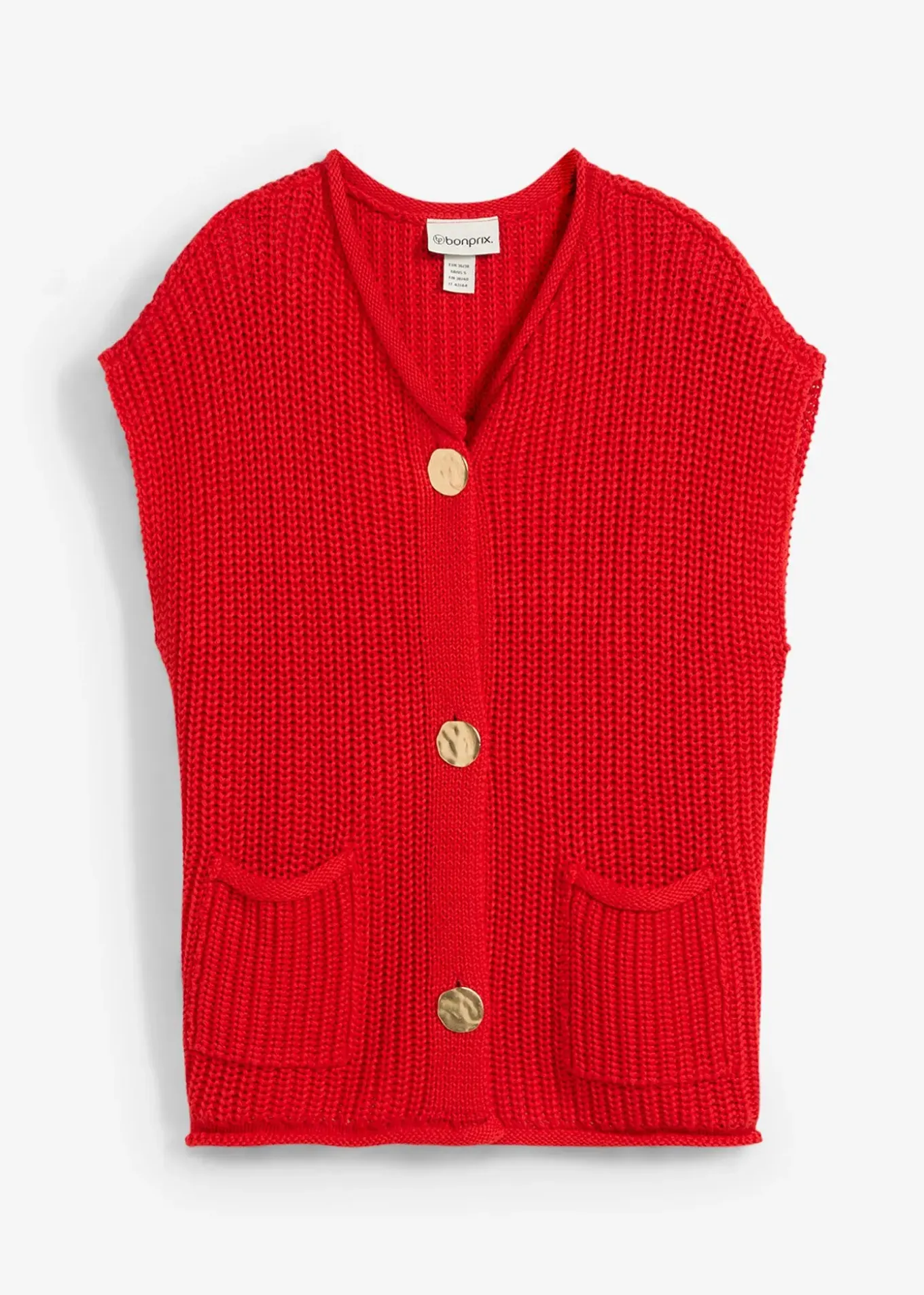 Gilet sans manches en maille avec des poches