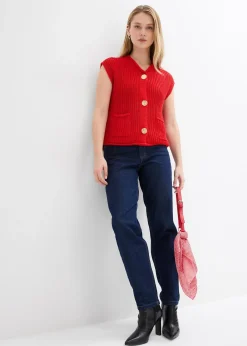 Gilet sans manches en maille avec des poches