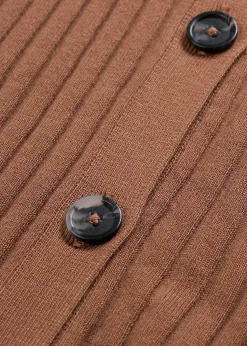 Gilet sans manches en maille côtelée