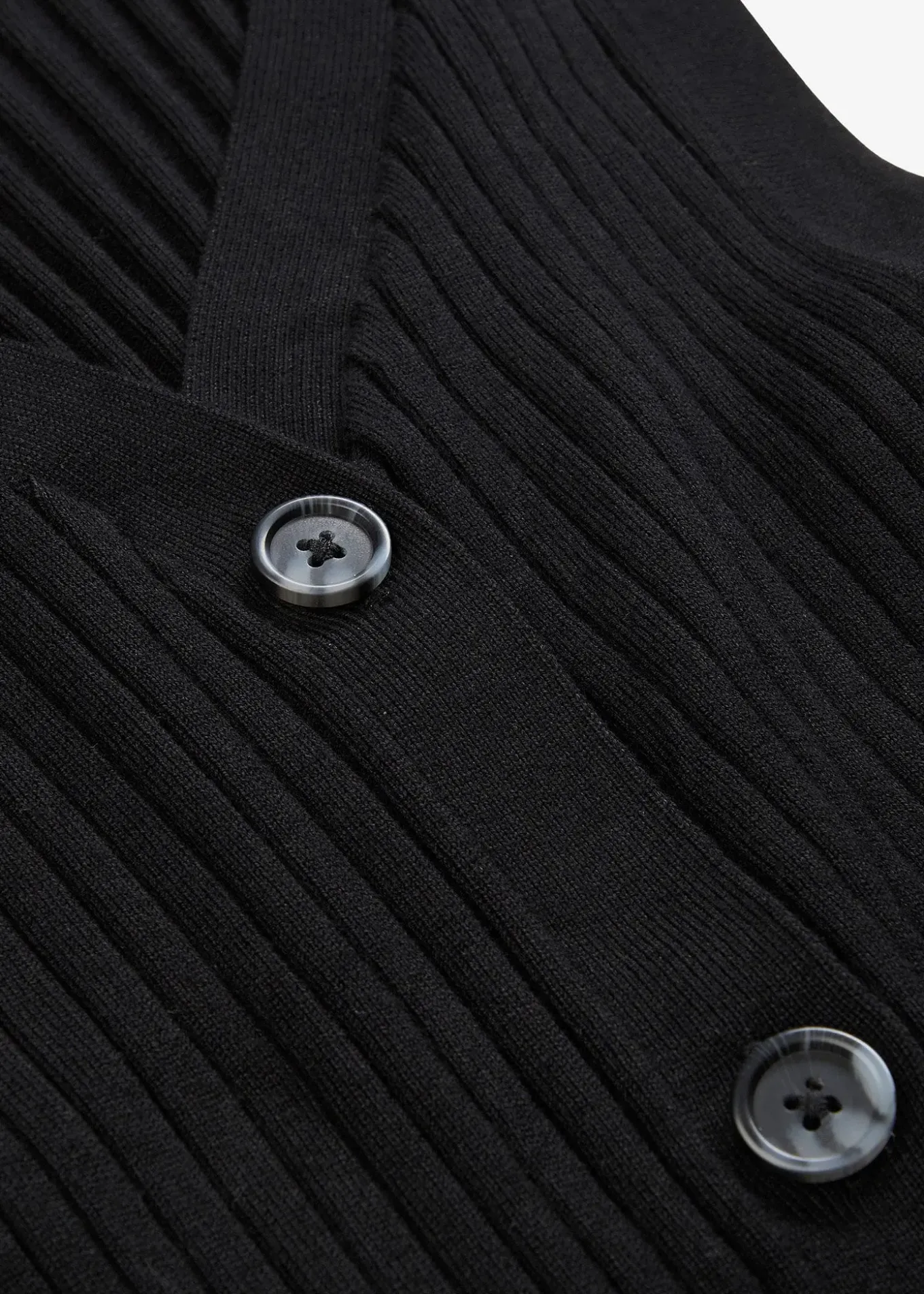 Gilet sans manches en maille côtelée