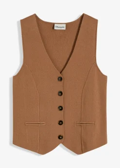 Gilet sans manches en maille