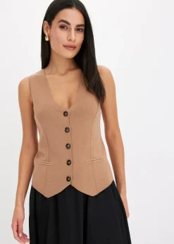 Gilet sans manches en maille