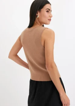 Gilet sans manches en maille