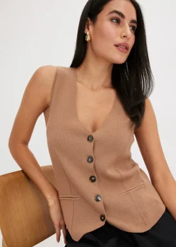 Gilet sans manches en maille