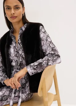 Gilet sans manches en peluche