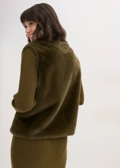 Gilet sans manches en peluche