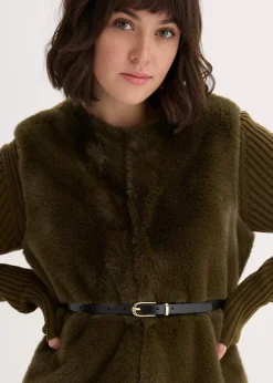 Gilet sans manches en peluche