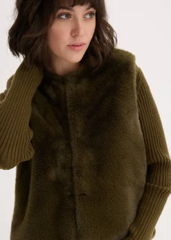 Gilet sans manches en peluche