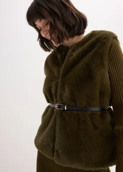 Gilet sans manches en peluche