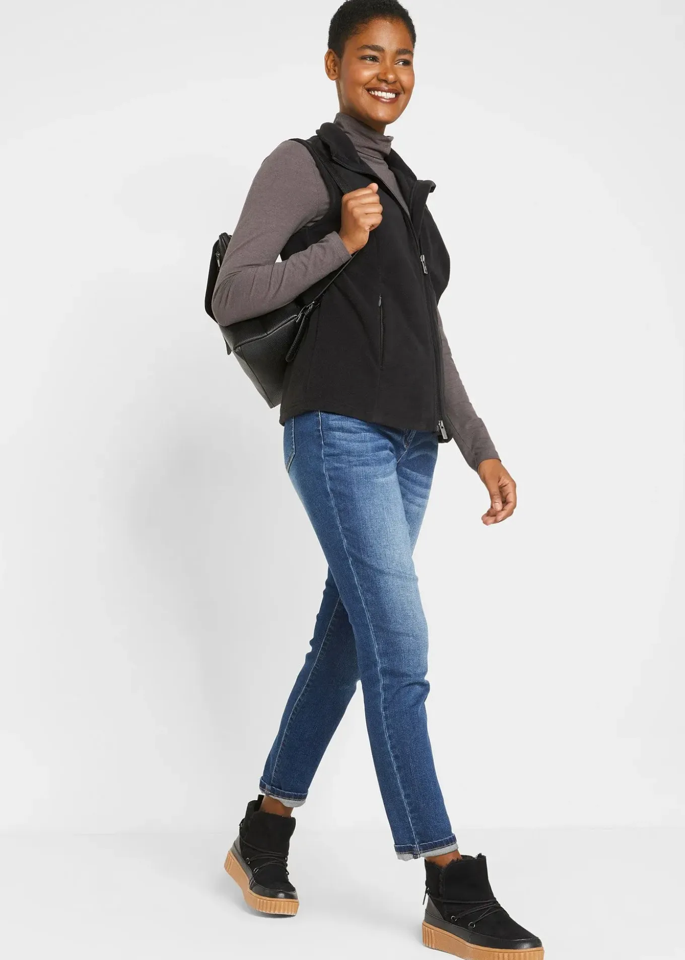 Gilet sans manches en polaire avec poches