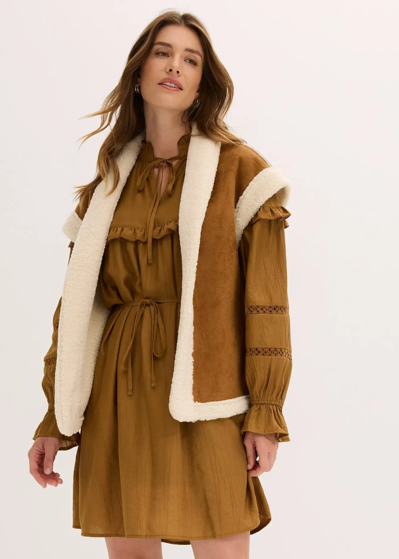 Gilet sans manches en sherpa