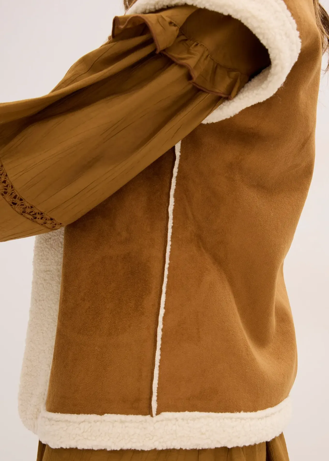 Gilet sans manches en sherpa