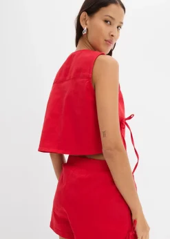 Gilet sans manches en twill de coton extensible