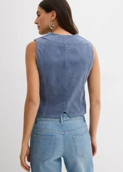 Gilet sans manches en velours côtelé