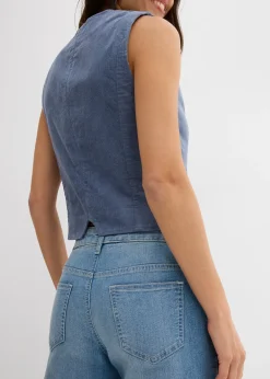 Gilet sans manches en velours côtelé