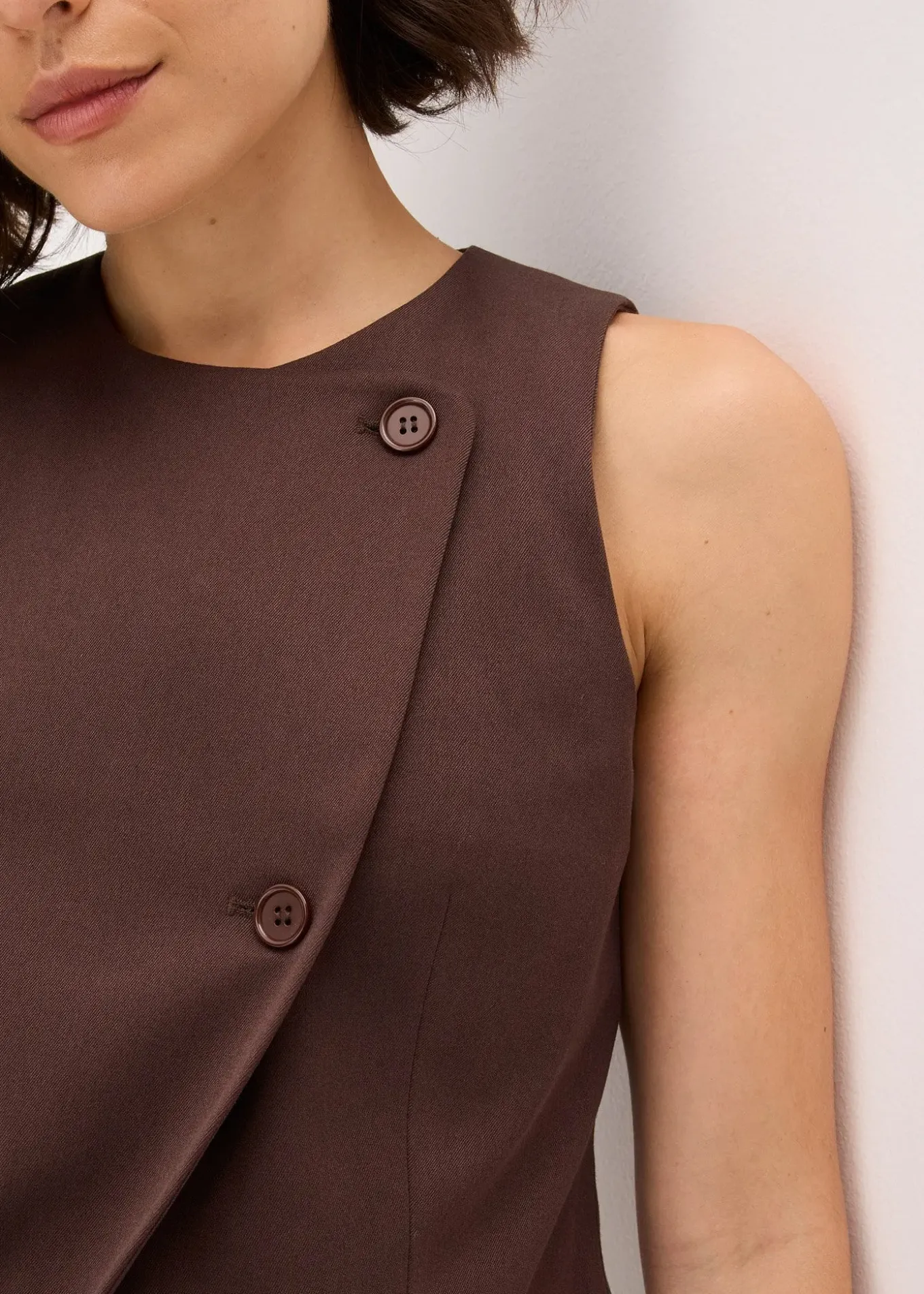 Gilet sans manches en viscose mélangée