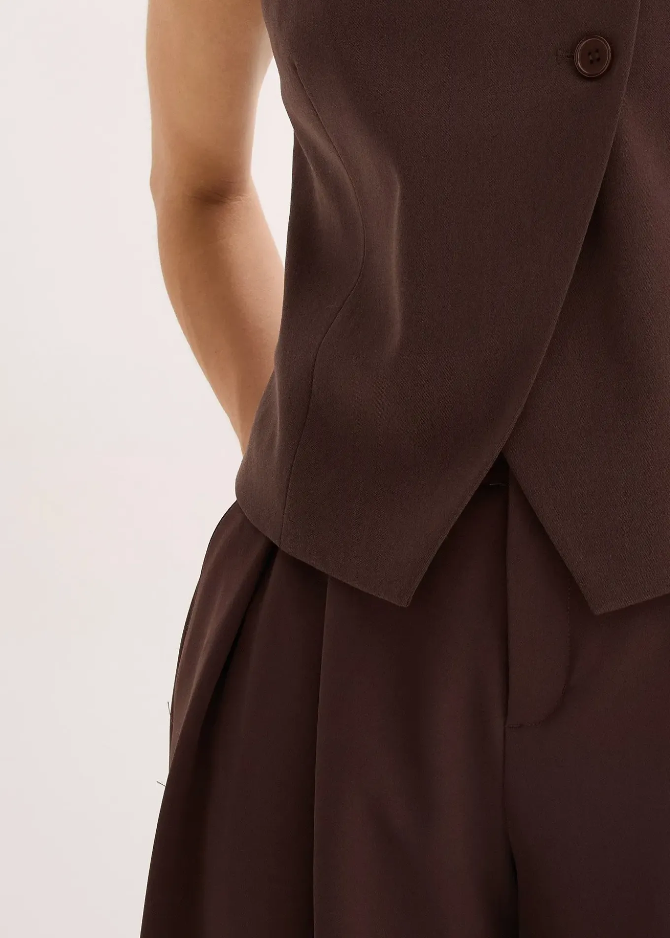 Gilet sans manches en viscose mélangée