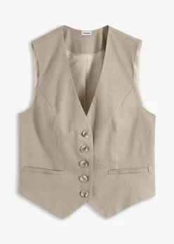 Gilet sans manches en viscose mélangée