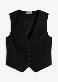 Gilet sans manches en viscose mélangée