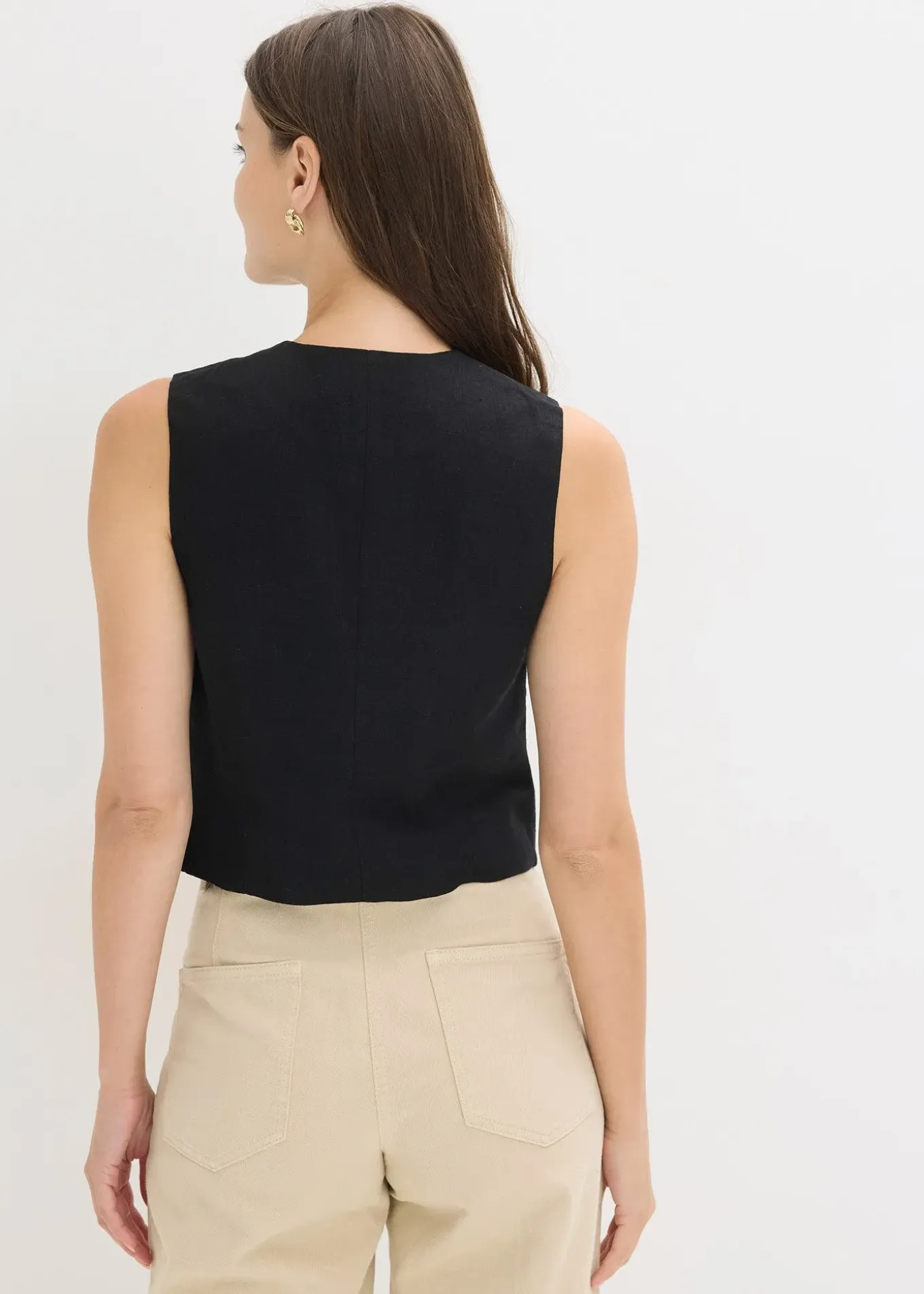 Gilet sans manches en viscose mélangée