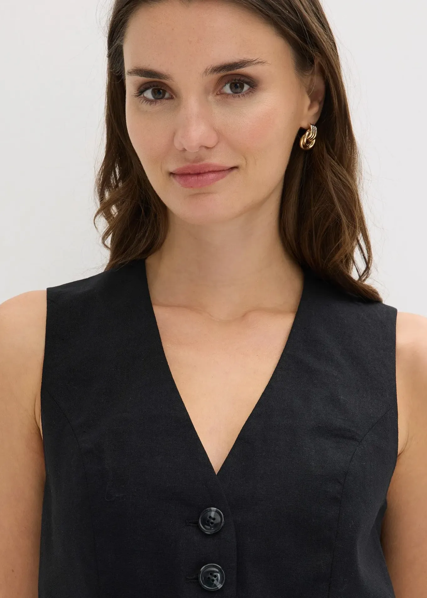 Gilet sans manches en viscose mélangée