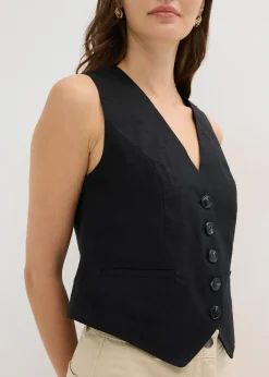 Gilet sans manches en viscose mélangée