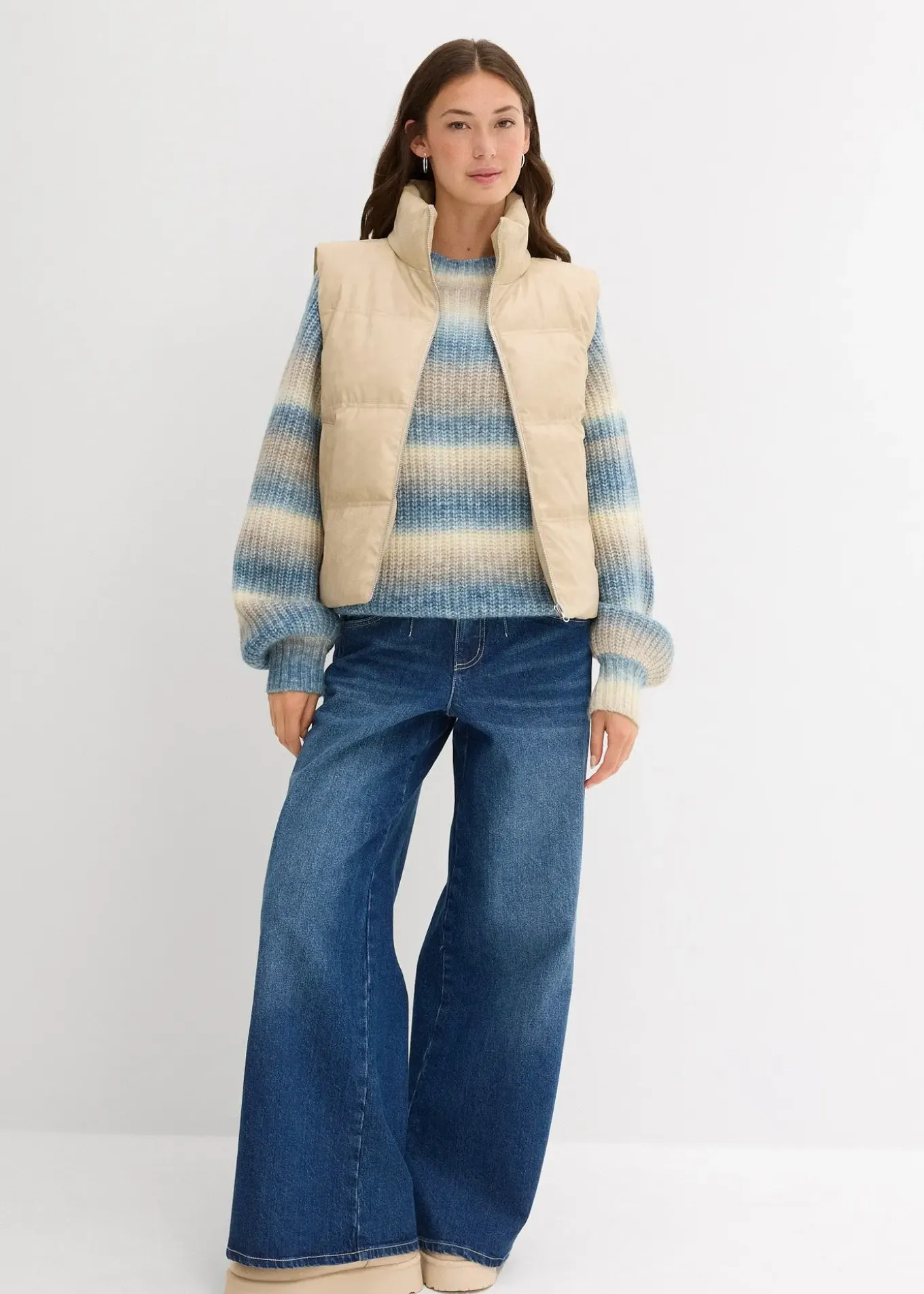 Gilet sans manches enduit et matelassé