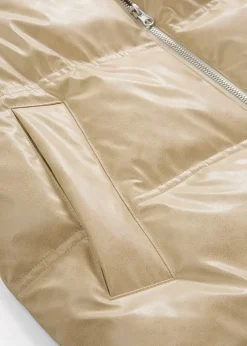 Gilet sans manches enduit et matelassé