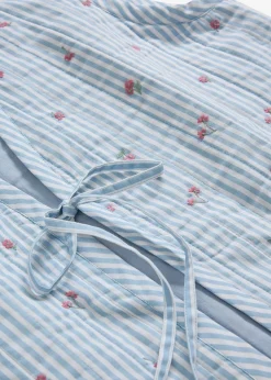 Gilet sans manches matelassé et brodé