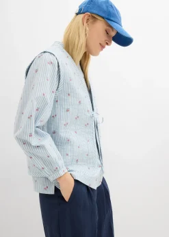 Gilet sans manches matelassé et brodé