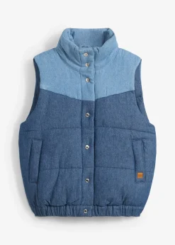 Gilet sans manches matelassé en jean