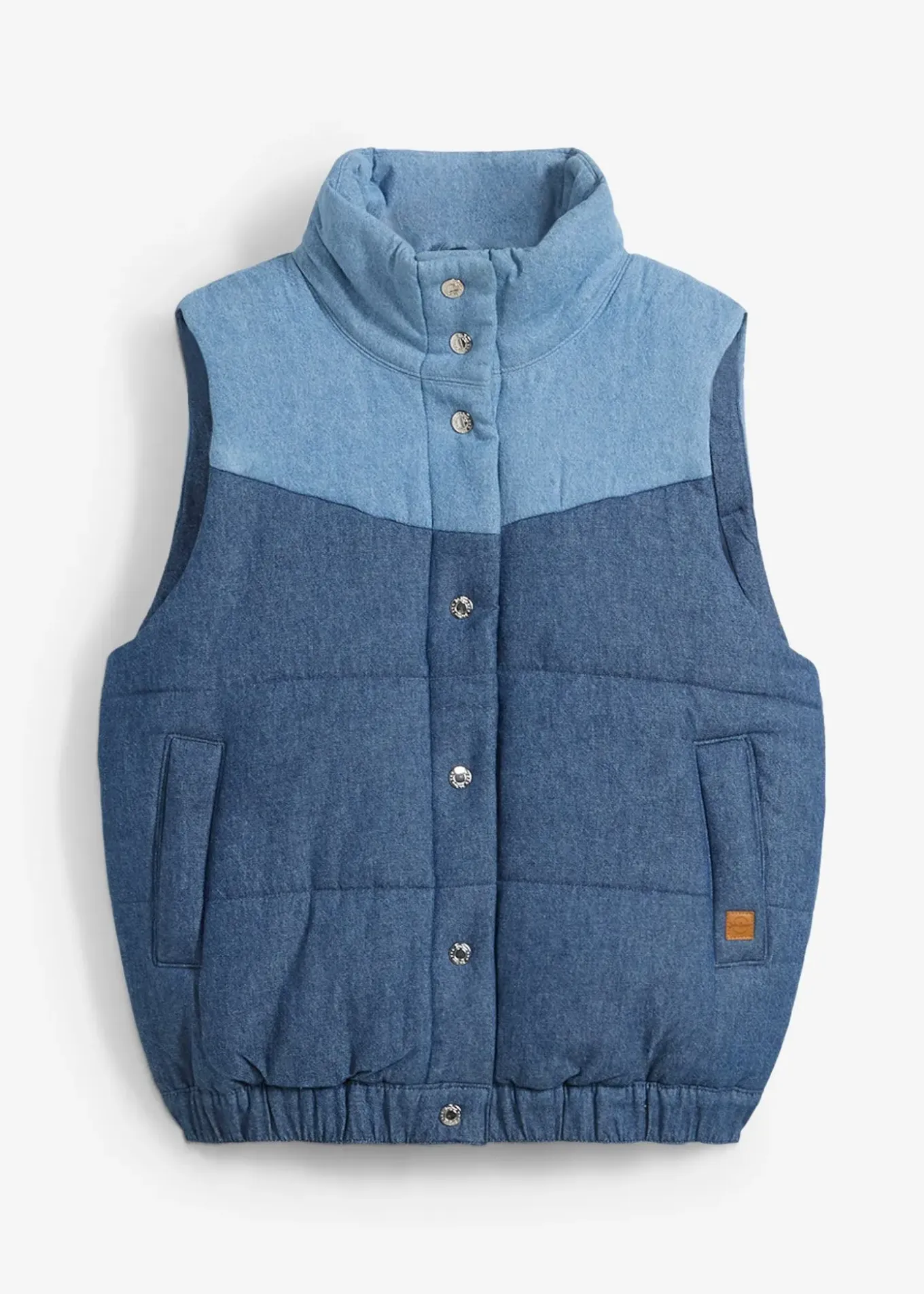 Gilet sans manches matelassé en jean